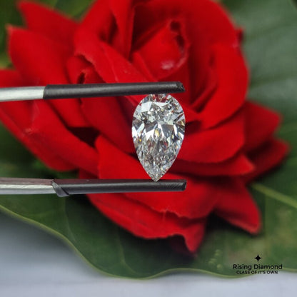 4.0 CT Pear Cut F/VS Lab Created Conflict Free Diamond With IGI Certificate