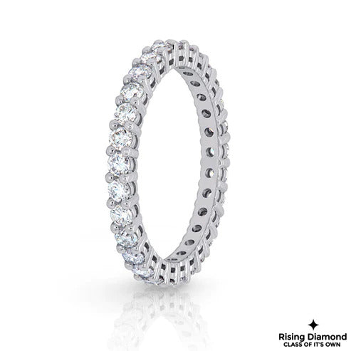 1.15 CTW Round Cut Colorless Moissanite Wedding Band