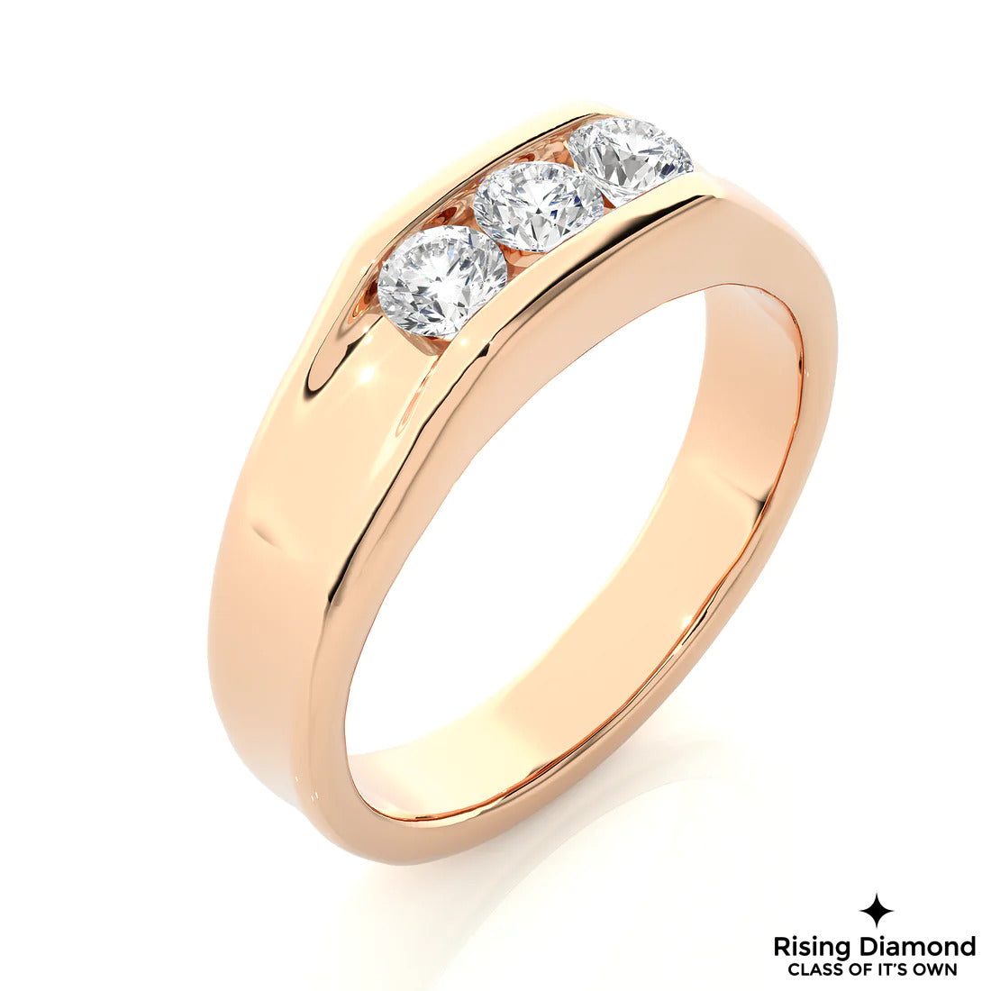 0.31 CTW Round Cut Colorless Moissanite Wedding Band