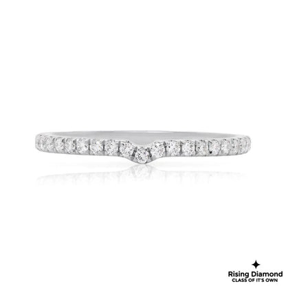 0.30 CTW Round Cut Lab Created Diamond Wedding Band in Pave Setting