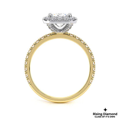 1.58 CT Emerald Cut F-VS2 Lab Grown Diamond Engagement Ring
