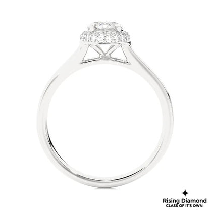 1.02 Ct Round Cut E-VS2 Lab Grown Diamond Engagement Ring