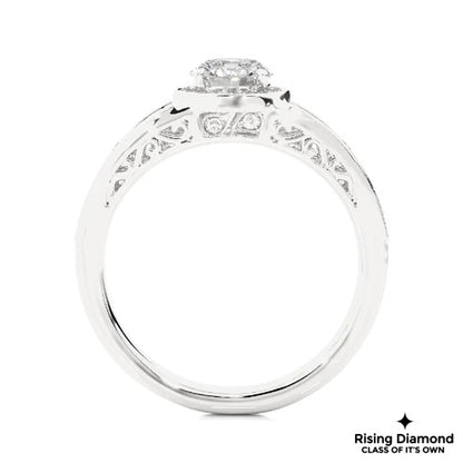 1.00 Ct Round Cut E-VS1 Lab Grown Diamond Engagement Ring