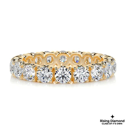 2.4 CTW Round Cut Colorless Moissanite Wedding Band