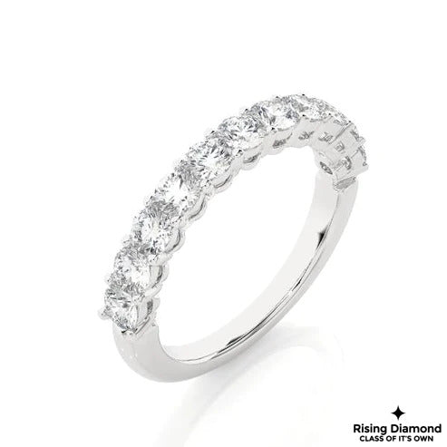 2.08 CTW Round Cut Colorless Moissanite Wedding Band