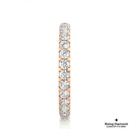1.04 CTW Round Cut Lab Created Diamond Full Eternity Band in Pave Shank