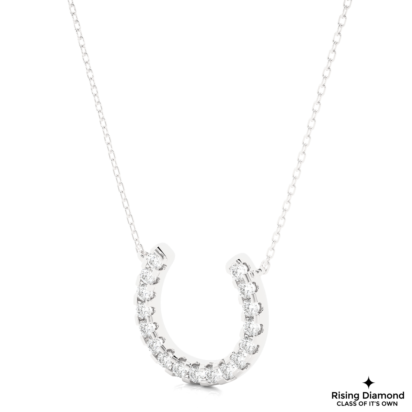 0.30 CTW Round Cut Lab Grown Diamond Horseshoe Necklace