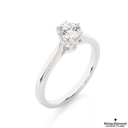 1.08 CT Round Cut Lab Created Diamond Solitaire Engagement Ring