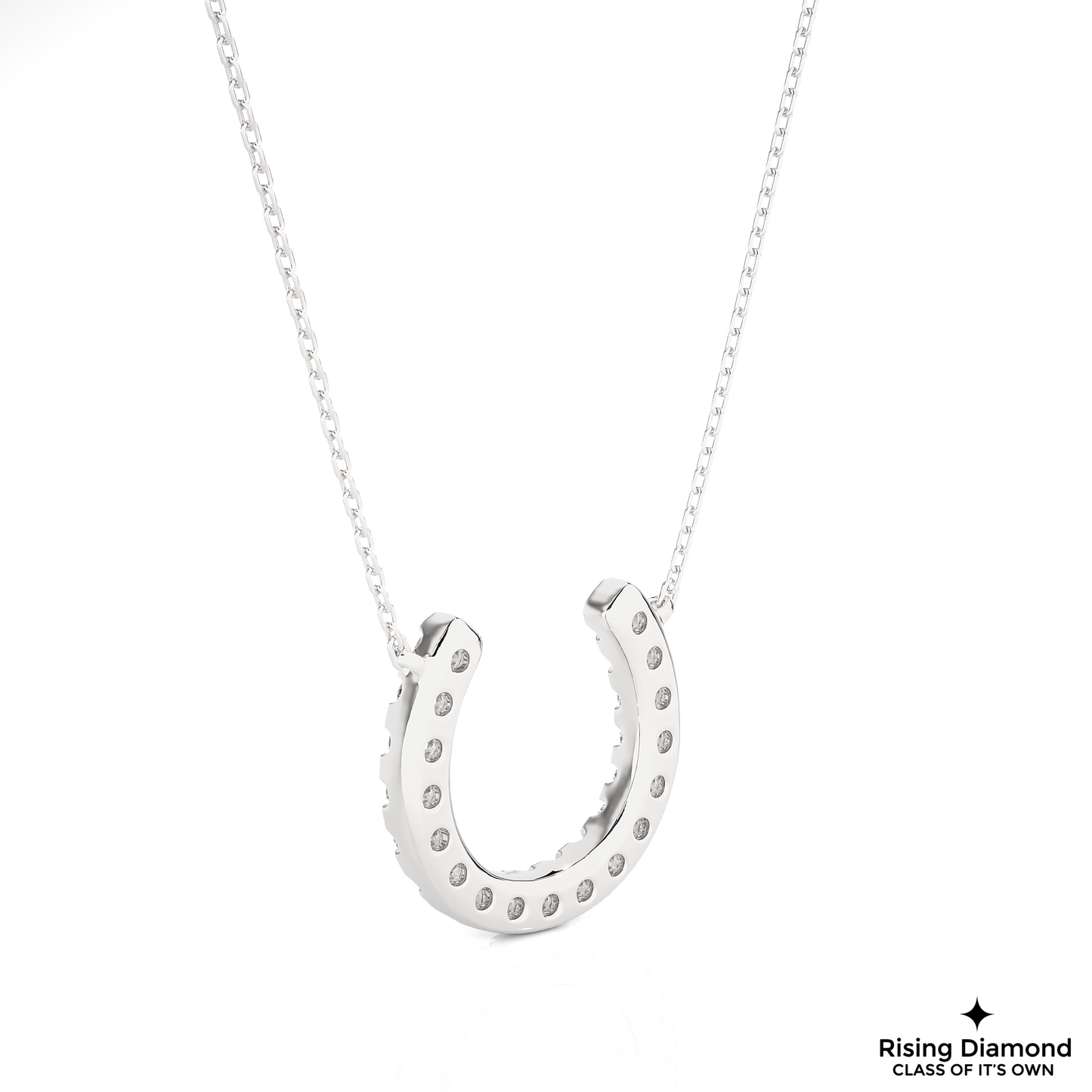 0.30 CTW Round Cut Lab Grown Diamond Horseshoe Necklace