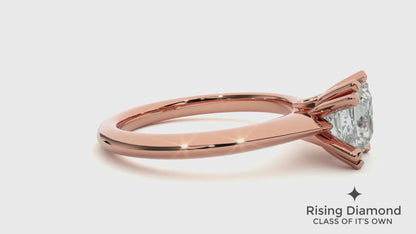 1.47 Ct Princess Cut Colorless Moissanite Engagement Ring