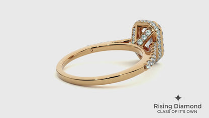 1.33 Ct Emerald Cut E-VS2 Lab Grown Diamond Engagement Ring