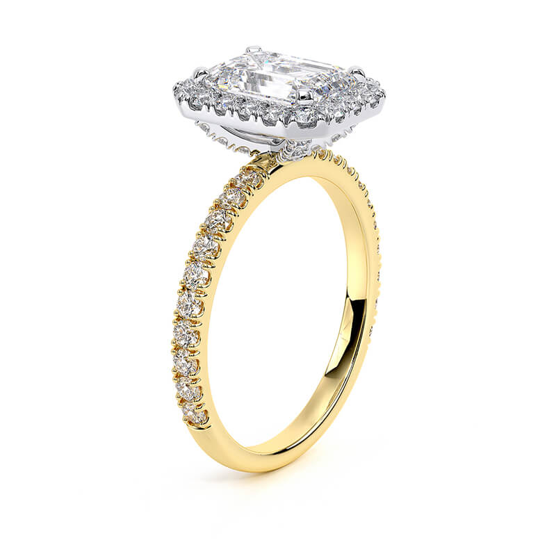 1.58CT G/VS2 Emerald Cut Lab Grown Diamond Engagement Ring