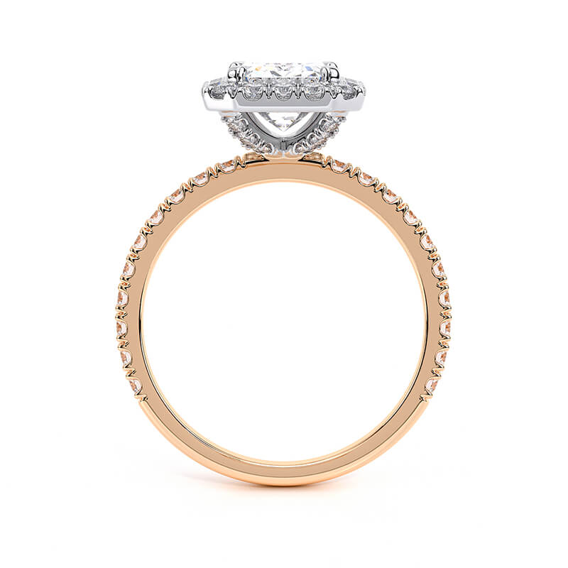 1.58CT G/VS2 Emerald Cut Lab Grown Diamond Engagement Ring